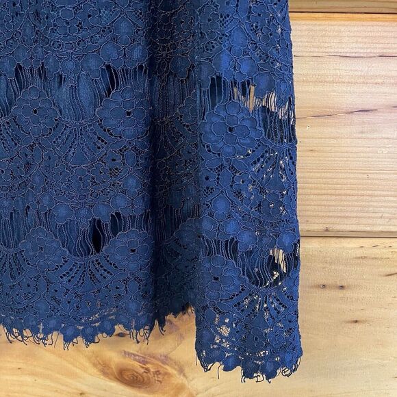 JUNIORS SPEECHLESS LACE SHIFT DRESS SLEEVELESS SIZE Large  BLACK - Picture 3 of 8